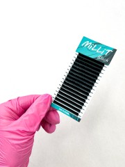 Черные ресницы Millit - MIX D 0.10 7-14мм 16 линий